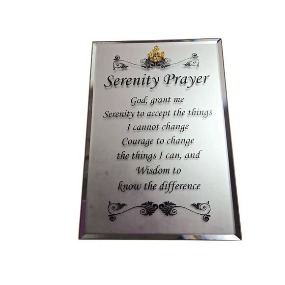 Glass Plaque featuring the Serenity Prayer - Picture 2 of 3